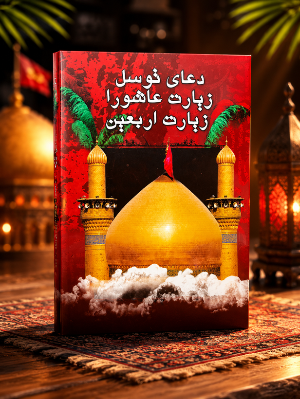 کتاب زیارت عاشورا زیارت اربعین دعای توسل قطع جیبی و نیم جلد شومیز