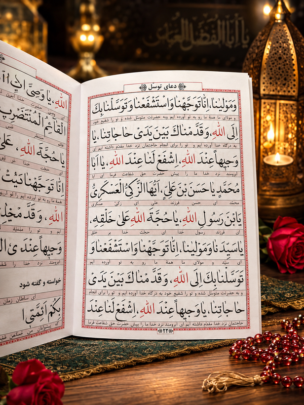 کتاب زیارت عاشورا زیارت اربعین دعای توسل قطع جیبی و نیم جلد شومیز